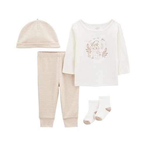 Carter´s Set 4 Piezas Remera Mangas Largas Pantalon Gorro Medias