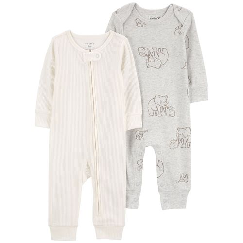 Carter´s Pack 2 Osito Pijama Algodon Cierre Broches