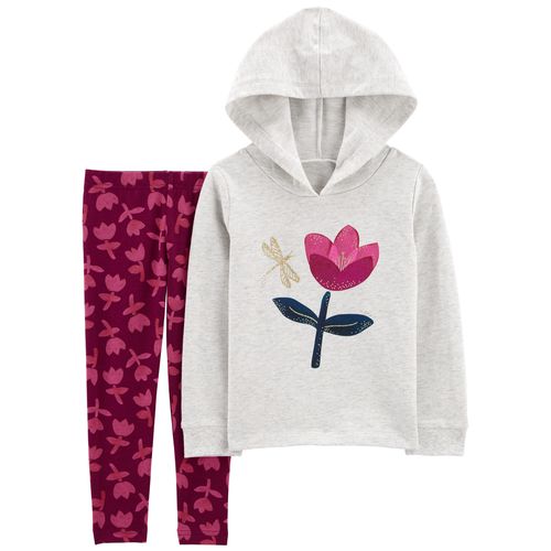 Carter´s Set 2 Piezas Buzo Capucha Calza Flor Libelula
