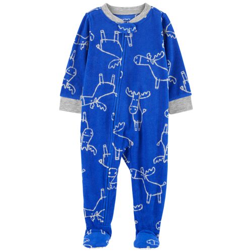 Carter´s Osito Pijama Micropolar Cierre Alces