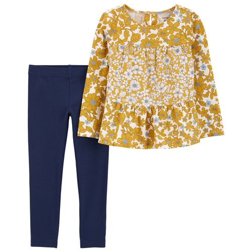Carter´s Set 2 Piezas Remera Mangas Largas Calza Floral