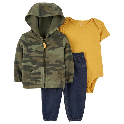 Carter´s Set 3 Piezas Campera Body Mangas Cortas Pantalon