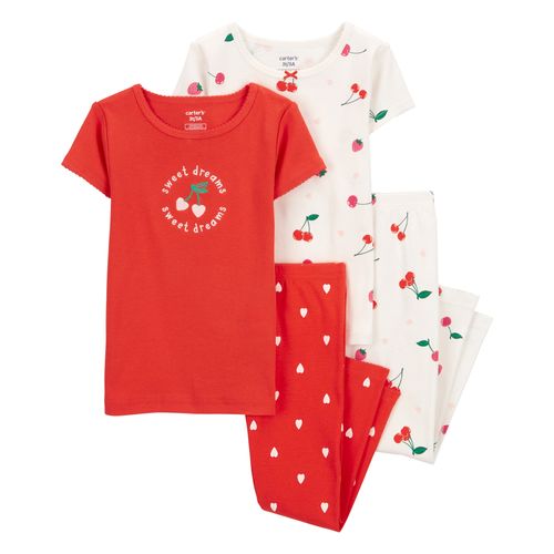 Carter´s Set 4 Piezas Pijama Remera Mangas Cortas Pantalon