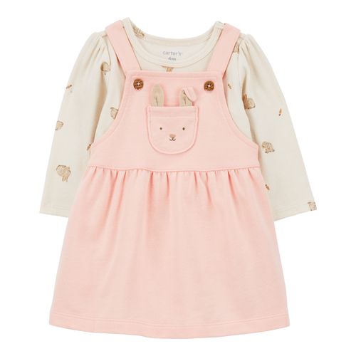 Carter´s Set 2 Piezas Body Mangas Largas Vestido Conejitos