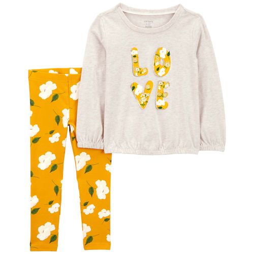Carter´s Set 2 Piezas Remera Mangas Largas Calza Floral