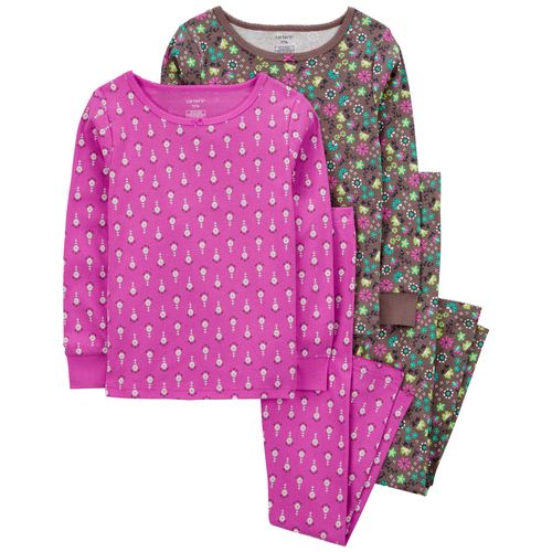 Carter´s Set 4 Piezas Pijama Remeras Mangas Largas Pantalon