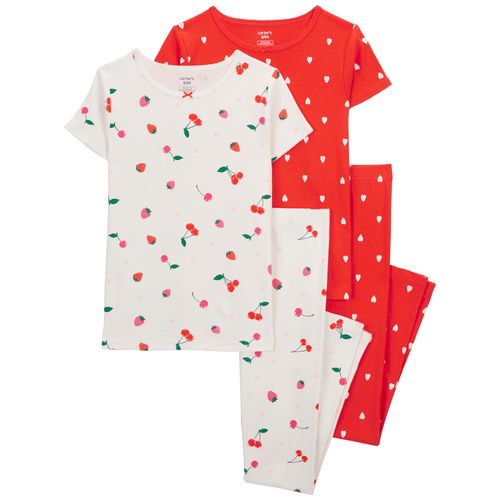 Carter´s Set 4 Piezas Pijama Remeras Mangas Cortas Pantalon