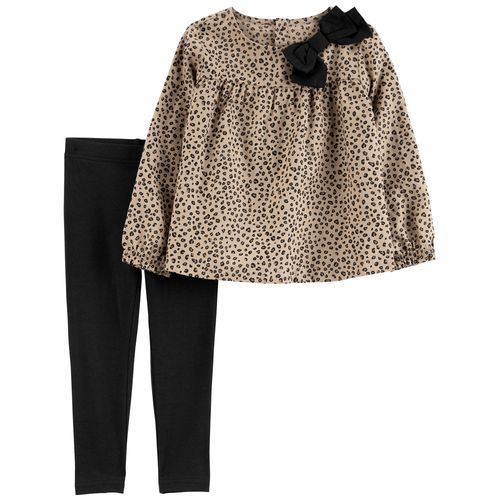 Carter´s Set 2 Piezas Remera Mangas Largas Pantalon Leopardo