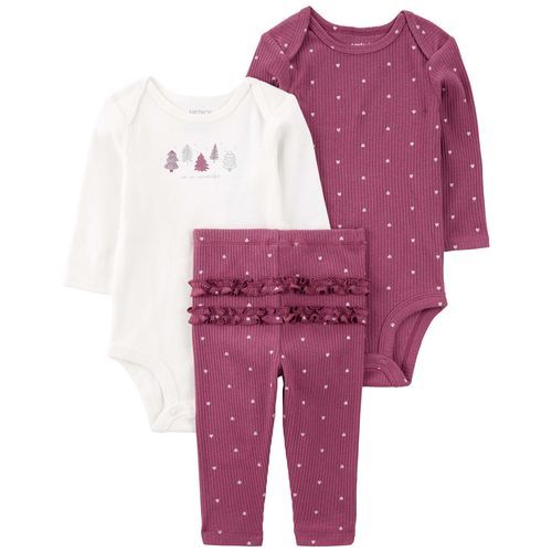 Carter´s Set 3 Piezas Bodies Mangas Largas Pantalon