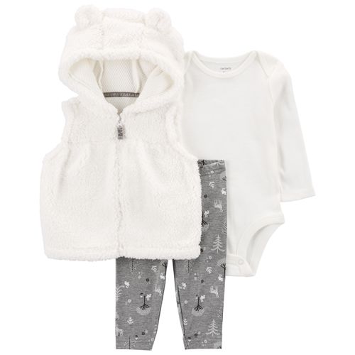 Carter´s Set 3 Piezas Body Mangas Largas Chaleco Pantalon