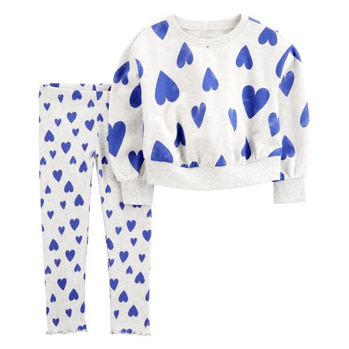 Carter´s Set 2 Piezas Buzo Pantalon Corazones