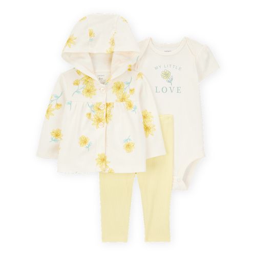 Carter´s Set 3 Piezas Campera Body Mangas Cortas Pantalon