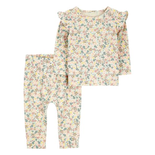 Carter´s Set 2 Piezas Remera Mangas Largas Pantalon Floral