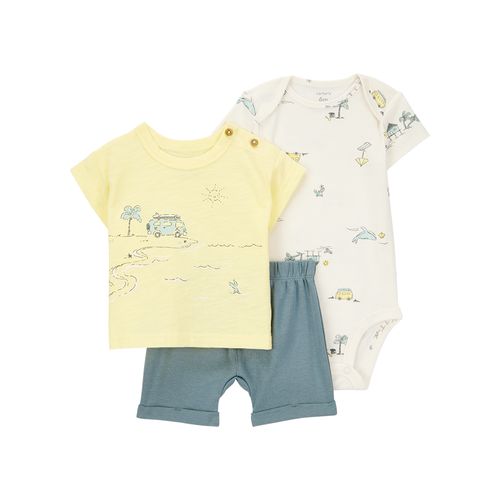 Carter´s Set 3 Piezas Body Mangas Cortas Remera Mangas Cortas Short