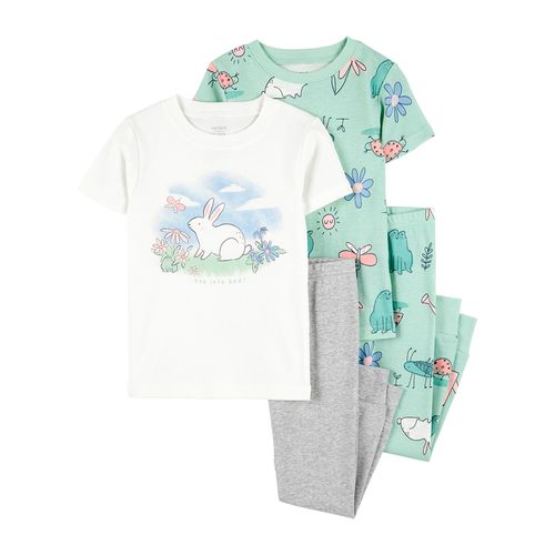 Carter´s Set 4 Piezas Pijama Algodon Mangas Cortas