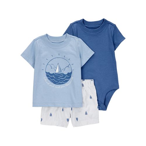 Carter´s Set 3 Piezas Body Mangas Cortas Remera Mangas Cortas Short