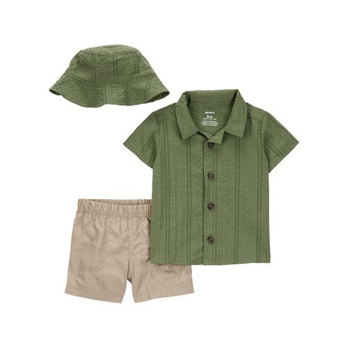 Carter´s Set 3 Piezas Camisa Mangas Cortas Short Gorro