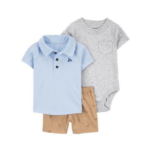 Carter´s Set 3 Piezas Body Mangas Cortas Remera Mangas Cortas Short