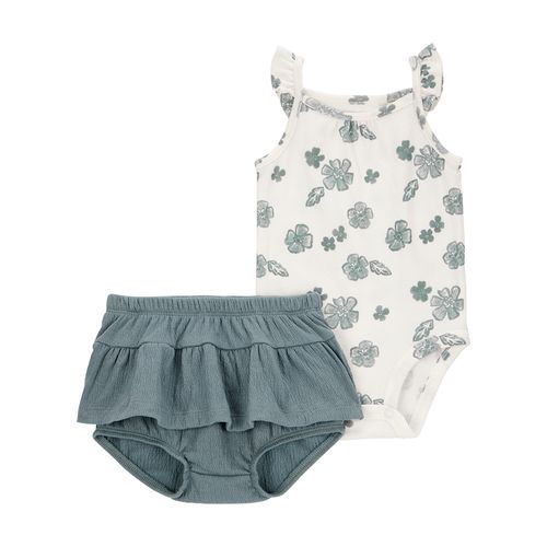 Carter´s Set 2 Piezas Body Musculosa Cubre Pañal Volados