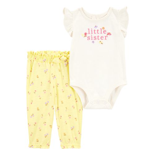 Carter´s Set 2 Piezas Body Mangas Cortas Volados Pantalon