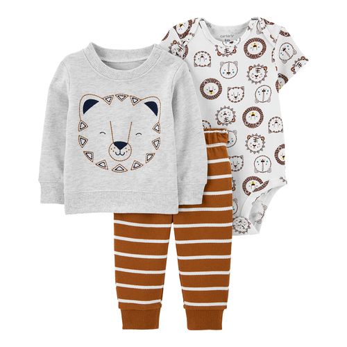 Carter´s Set 3 Piezas Body Mangas Cortas Buzo Pantalon