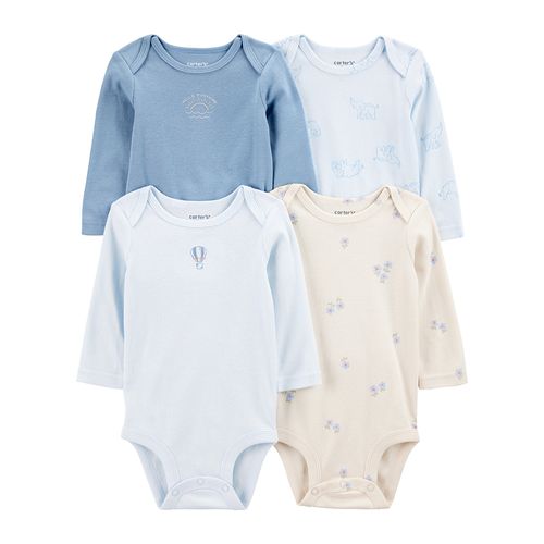 Carter´s Pack 4 Bodies Mangas Largas