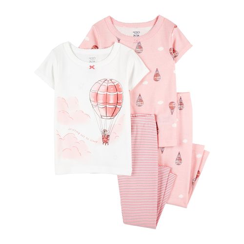 Carter´s Set 4 Piezas Pijama Algodon Mangas Cortas Pantalon