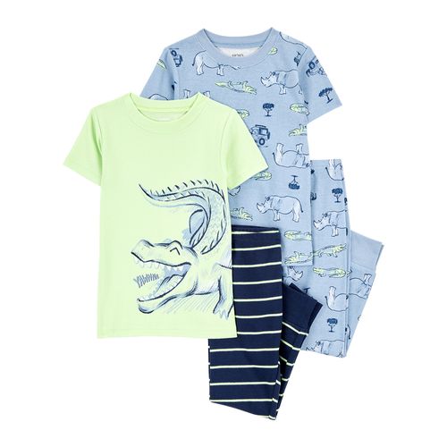 Carter´s Set 4 Piezas Pijama Algodon Mangas Cortas Pantalon