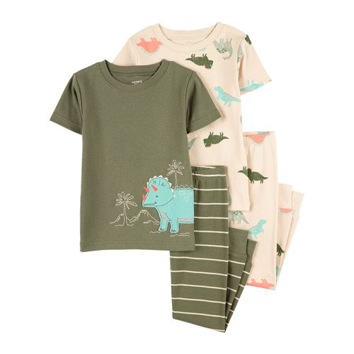Carter´s Set 4 Piezas Pijama Algodon Mangas Cortas Pantalon