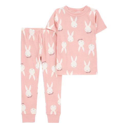 Carter´s Set 2 Piezas Pijama Algodon Mangas Cortas Conejitos