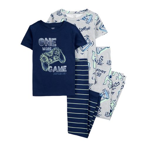 Carter´s Set 4 Piezas Pijama Algodon Mangas Cortas Pantalon