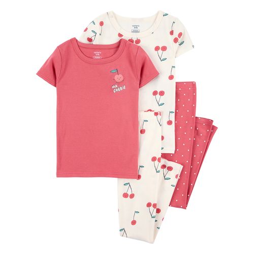 Carter´s Set 4 Piezas Pijama Algodon Mangas Cortas Pantalon