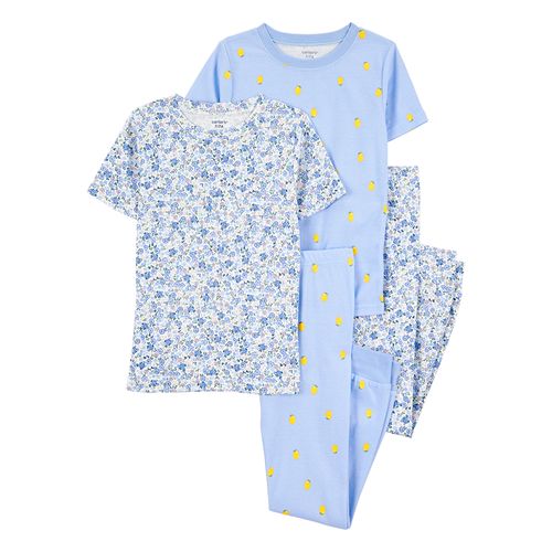 Carter´s Set 4 Piezas Pijama Algodon Mangas Cortas Pantalon
