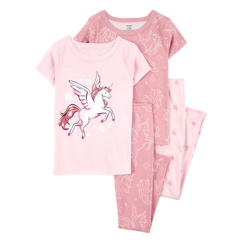 Carter´s Set 4 Piezas Pijama Algodon Mangas Cortas Pantalon