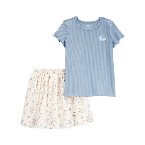 Carter´s Set 2 Piezas Remera Mangas Cortas Pollera Short