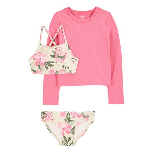 Carter´s Set 3 Piezas Traje Baño Remera Mangas Largas Bikini