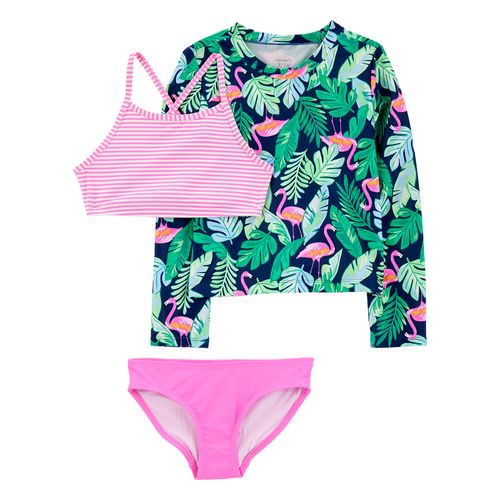 Carter´s Set 3 Piezas Traje Baño Remera Mangas Largas Bikini