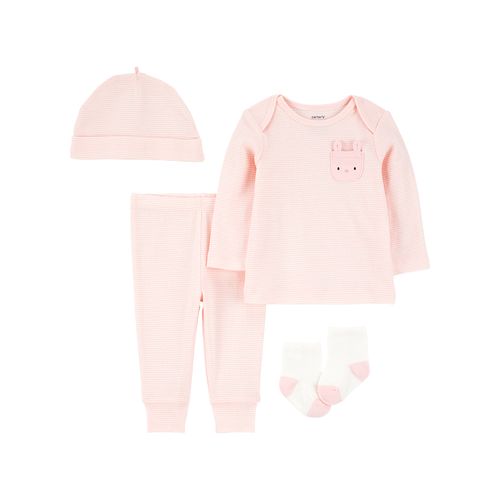 Carter´s Set 4 Piezas Remera Mangas Largas Pantalon Vincha Medias