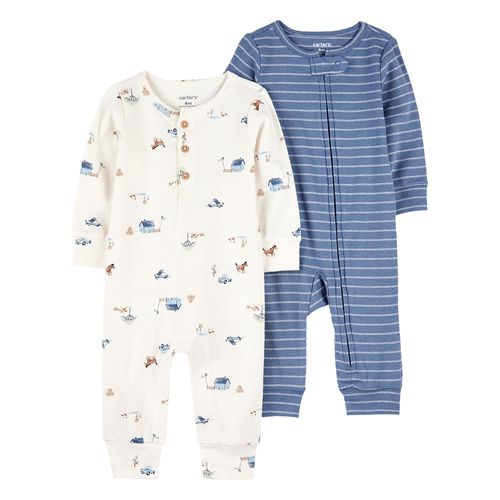 Carter´s Pack 2 Ositos Pijama Algodon Cierre