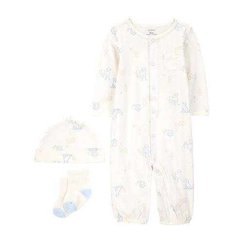 Carter´s Set 3 Piezas Osito Pijama Gorro Medias