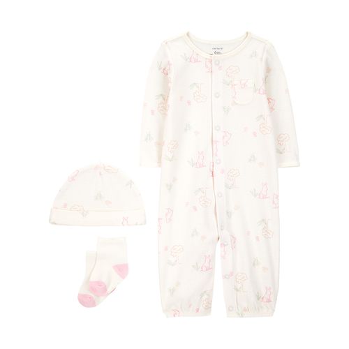 Carter´s Set 3 Piezas Osito Pijama Gorro Medias