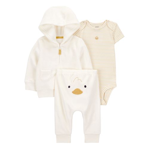 Carter´s Set 3 Piezas Campera Body Mangas Cortas Pantalon Pato