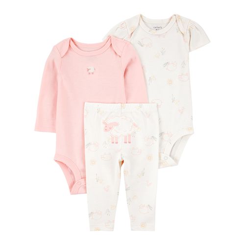 Carter´s Set 3 Piezas Body Mangas Largas Body Mangas Cortas Pantalon