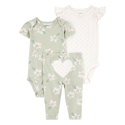 Carter´s Set 3 Piezas Bodies Mangas Cortas Pantalon