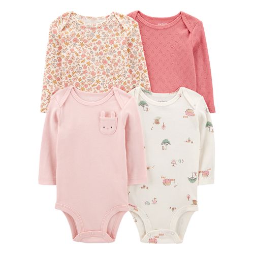 Carter´s Pack 4 Bodies Mangas Largas