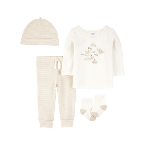 Carter´s Set 4 Piezas Remera Mangas Largas Pantalon Gorro Medias