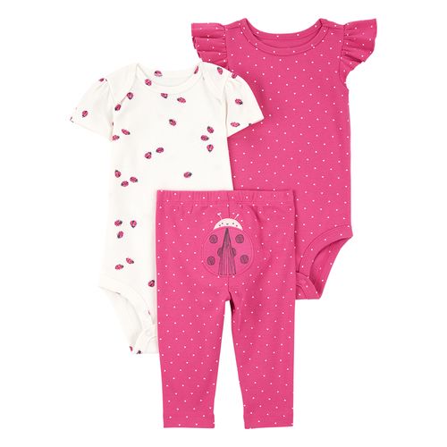Carter´s Set 3 Piezas Bodies Mangas Cortas Pantalon
