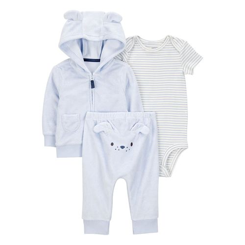 Carter´s Set 3 Piezas Campera Body Mangas Cortas Pantalon Perro