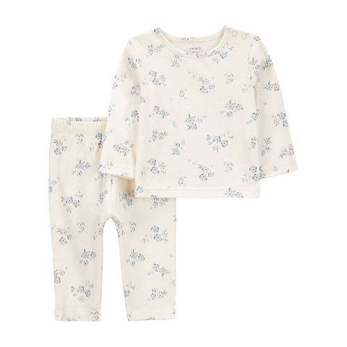 Carter´s Set 2 Piezas Remera Mangas Largas Pantalon Floral