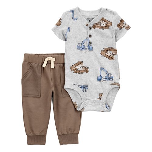Carter´s Set 2 Piezas Body Mangas Cortas Pantalon Construccion